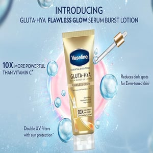 Vaseline GLUTA - HYA Serum Burst Uv Lotion Flawless Glow 300ml •