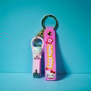Hello Kitty Key Ring With Nail Clipper - Pink