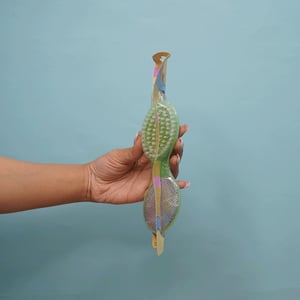 Plastic Foot File Double sided 4 in 1 Washable Foot Brush - Green