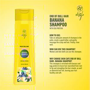 Skin Cafe Banana With Egg Protein Shampoo For Dull Hair 250ml