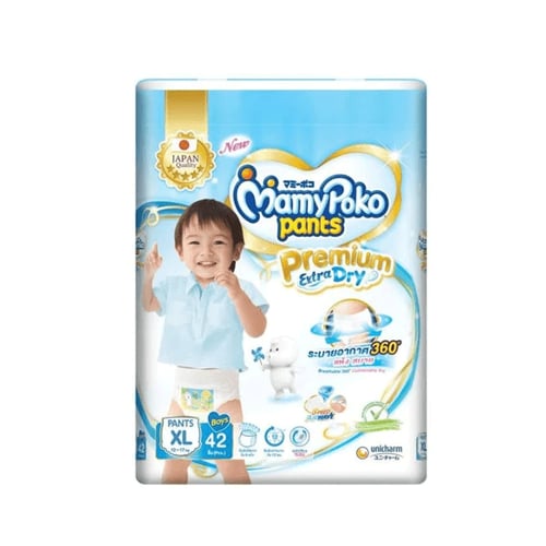Mamy Poko Pants Premium Extra Dry Size - XL (12-17kg) 42pcs (Boys)•