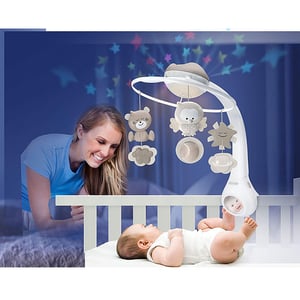 Infantino 3-in-1 Projector Musical Mobile For Baby - Grey (9159)