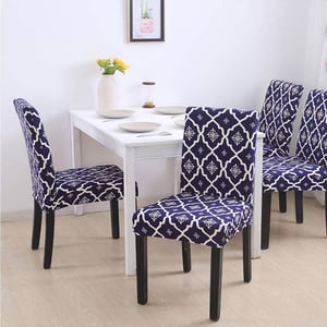 knitted Elastic Chair Cloth Cover - Blue