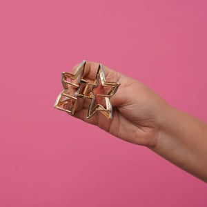 Star Shape Metal Hair Clip - Silver