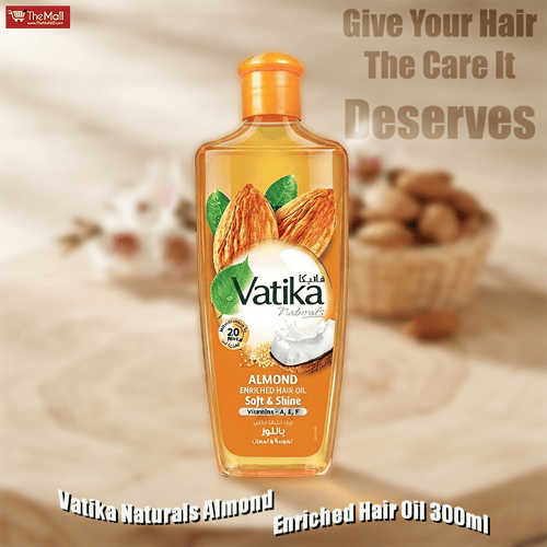 Dabur Vatika Naturals Almond Enriched Hair Oil 300ml •