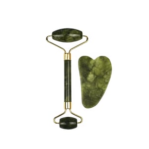 Daily Facial Massage Roller With Gua Sha - Green