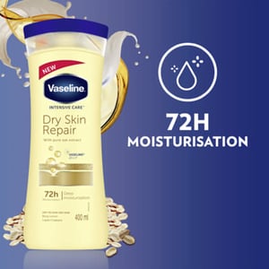 Vaseline Intensive Care Dry Skin Repair 72h Moisturisation Body Lotion 400ml •