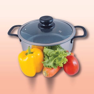 Non Stick Casserole With Glass Lid - 24cm •
