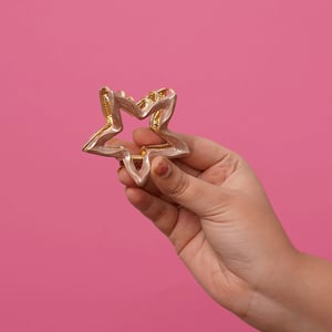 Star Shape Metal Hair Clip - Bronze