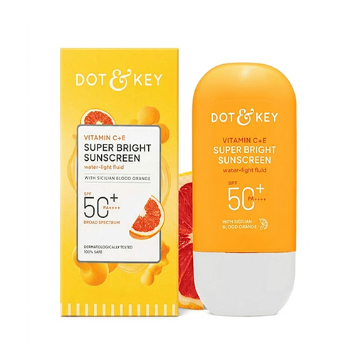 Dot & Key Vitamin C + E Super Bright Sunscreen SPF 50+ with Sicilian Blood Orange PA+++ 80g•