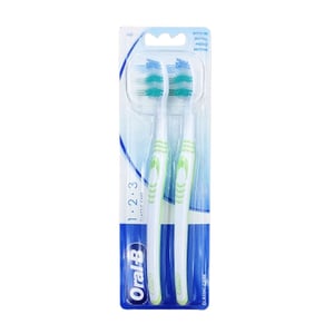 Oral-B 123 Classic Care Toothbrush 2pcs - Bright Green