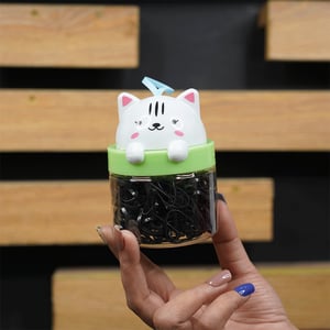 Black Rubber Hair Bands Jar For Baby Girls