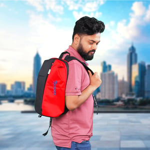 Stripelnc Exclusive Travel Backpack - Black & Red