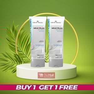 Nature Beauty Milk Plus Face Wash With Vitamin E 100ml (Buy 1 Get 1 Free)