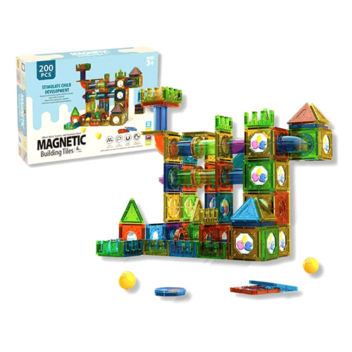 200pcs Magnetic Building Tiles (Age 3+)