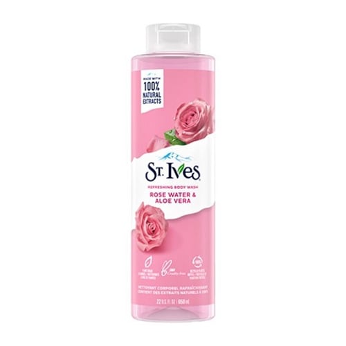 St. Ives Rose Water & Aloe Vera Refreshing Body Wash 650ml •
