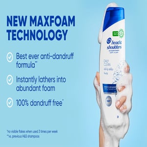 Head & Shoulder Anti-Dandruff Daily Clean Shampoo 1000ml •