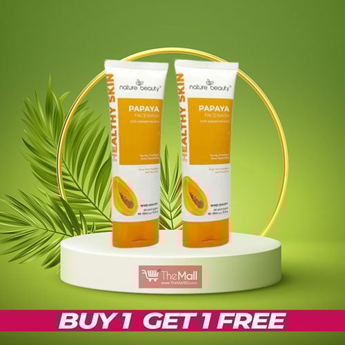 Nature Beauty Papaya Face Wash 100ml (Buy 1 Get 1 Free)