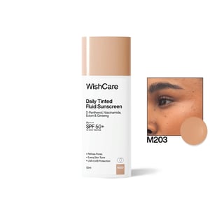 WishCare Daily Fluid Tinted Sunscreen 50ml SPF50 PA++++ M203 •