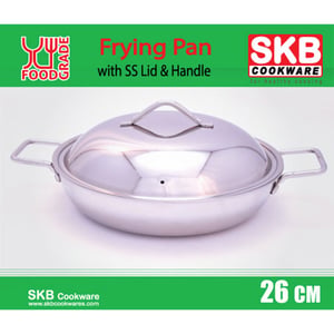 SKB Frying Pan With SS Lid & Handle - 26cm