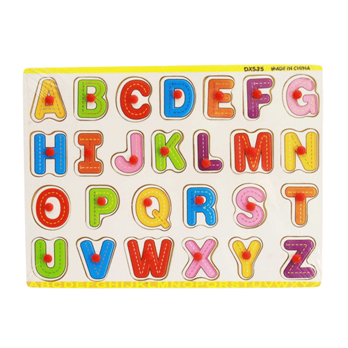 Colorful Wooden 3D Learning Board - Alphabets