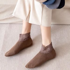 Breathable Lightweight Floor Socks - Light Brown