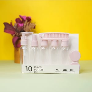 Portable Travel Bottle Pack Set 8pcs - Pink