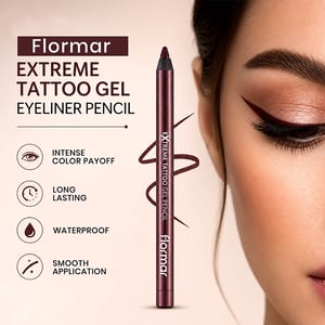 Flormar Extreme Tattoo Gel Eye Pencil - 04 Intense Blue