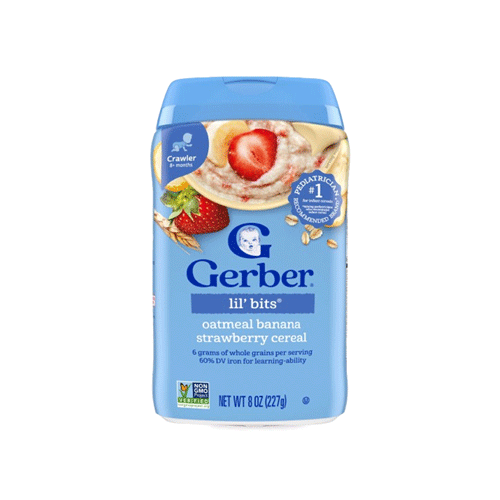Gerber Lil Bits Oatmeal Banana Strawberry Cereal (8+ months) 227gm•