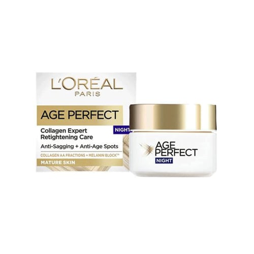 L'Oreal Paris Age Perfect Collagen Expert Retightening Night Cream 50ml - Age 50+   •