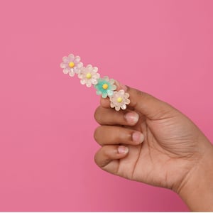 Multi Colour Floral Hair Clip 1pc