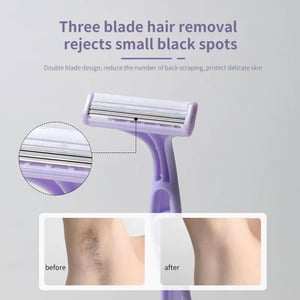 LMLTOP Fashion Makeup Comfort & Portable Razor 2pc - Purple