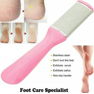 Stainless Steel Foot Scrubber - Pink