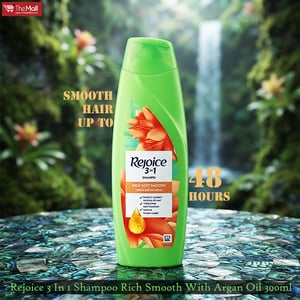 Rejoice 3 In 1 Shampoo Rich Smooth With Argan Oil 300ml •
