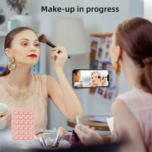 Adhesive Silicone Suction Phone Holder - Baby Pink