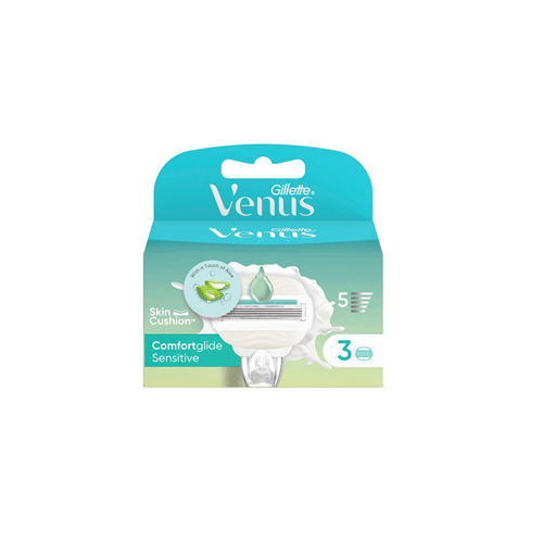 Gillette Venus Comfortglide Sensitive Razor Blade Refills 3pcs •
