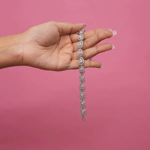 Women High Quality AD Stone Bracelet With Pouch - 002