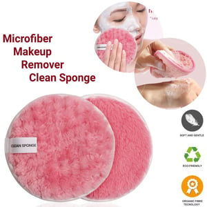Clean Sponge Makeup Remover Puff - Pink