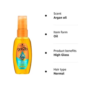 Schwarzkopf Got2b Oil Licious Tame & Shine Styling Oil With Argan Oil 50ml