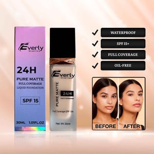Everly Beauties Pure Matte Full Coverage Foundation 30ml - Beige