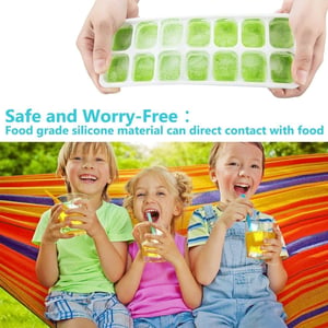 Silicone Ice Cube Tray With Lid - Yellow