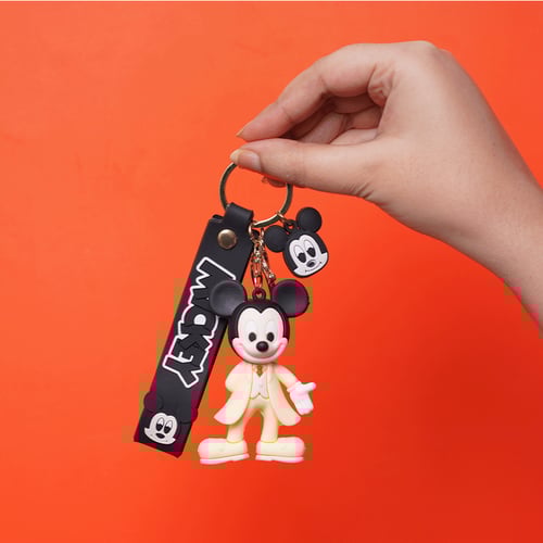 Mickey Mouse Keyring - Cream
