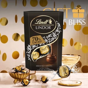 Lindt LINDOR Dark 70% Chocolate Truffles 200g •