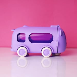 Cute Bus Water Pot For Kids - Purple