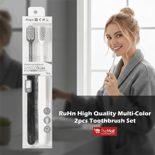 RuHn High Quality Multi-Color 2pcs Toothbrush Set •