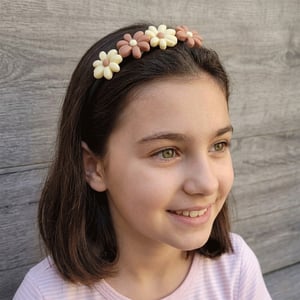 Girls Floral Headband - Black