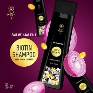 Skin Cafe End Of Hair Fall Biotin Shampoo With Onion Extract 250ml With Skin Cafe Silky Tresses Moisturizing Conditioner 120ml Combo