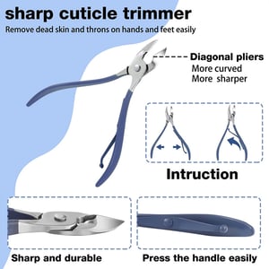 Sweet Beauty 16 Pcs Professional Nail Tools - Dark Pastel Blue