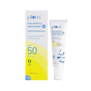 Plum Rice Water & Niacinamide 2% Hybrid Sunscreen 50g•
