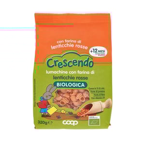 Coop Crescendo Lumachine Con Farina di Lenticchie Rosse Pasta (12+months) 320g•